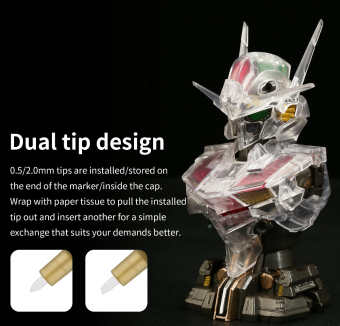 DSPIAE MKA-06 Маркер металлик голубой (Metallic Cyan)