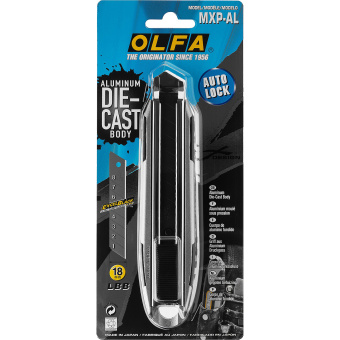 OLFA OL-MXP-AL Нож 18 мм, X-design, алюминиевый, AUTOLOCK фиксатор