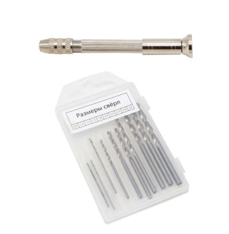 Stuff-Pro Модельная дрель с набором сверл для миниатюр в блистере