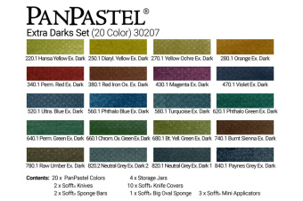 Набор PanPastel Extra Dark Shades – Экстра темные оттенки (20 цветов)