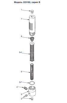 Graco 223160 Блок фильтра в сборе, 1/4, 350 бар (плакированная сталь) Merkur