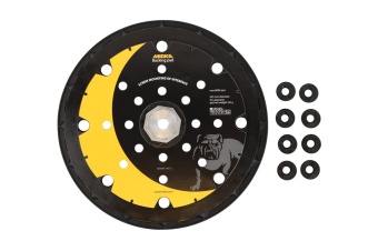 Mirka MIW9514312 Подошва шлифовальная 225 мм, 25 отв., для LEROS, жесткая, липучка + 8 винтов
