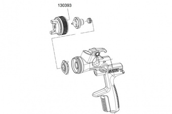 SATA 130393 Уплотнительное кольцо головки дюзы для jet 100 и 1000