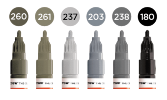 Набор маркеров Molotow ONE4ALL Acrylic Twin Grey Set (6 шт.)