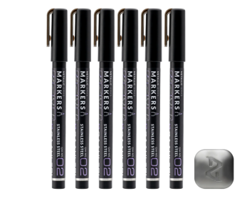 Набор маркеров Gaahleri Metallic Series X 6 Stainless Steel