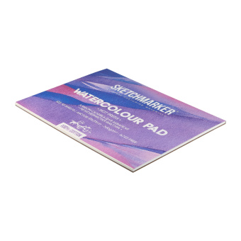 Sketchmarker Бумага для акварели 300 г/м. кв, 31*41 см, 10 л, хлопок мелкое зерно, склейка по 4 сторонам