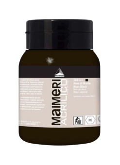 Краска акриловая Maimeri Acrilico Mars Black (Марс черный), 500 мл