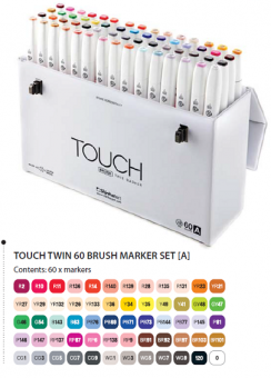 Набор маркеров Touch Twin Brush 60 цветов (A)
