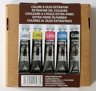 Набор масляных красок Maimeri Classico "Основные цвета" (тубы 5 шт. по 20 мл)