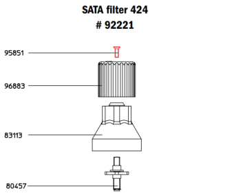 SATA 96883 Ручка регулятора давления фильтра серии 400