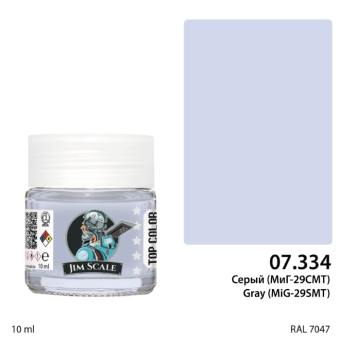 Краска спиртовая Jim Scale, цвет серый (МиГ-29СМТ), 10 мл