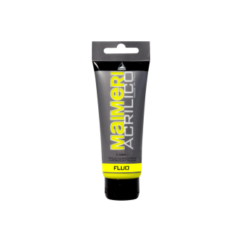 Краска акриловая Maimeri Acrilico Fluorescent Yellow (Желтый флуоресцентный), 200 мл