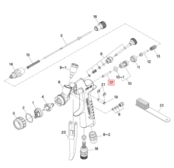 Штифт воздушного клапана миниджета Iwata 93006881