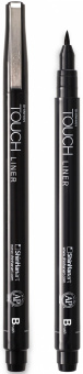 Ручка капиллярная TOUCH LINER Brush Black (Черный)