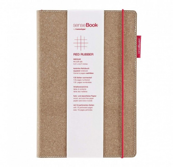 Transotype Блокнот в клетку SenseBook Red Rubber S, 9 x 14 см, A6