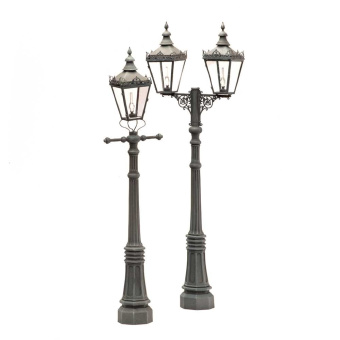 MiniWarPaint Столб фонарный "чугунный" 1-2 фонаря, размер L