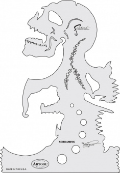 Трафарет Artool SKULL MASTER SCREAMING (FH SK3 SP)