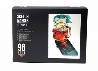 Набор маркеров Sketchmarker Brush set 3 (96 шт. в пластиковом кейсе)