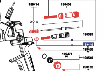 SATA 199448 Набор головок воздушного клапана (3 шт.) для minijet 4400
