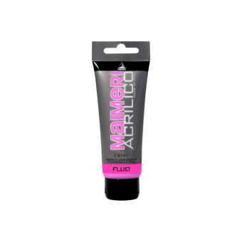Краска акриловая Maimeri Acrilico Fluorescent Rose (Розовый флуоресцентный), 200 мл