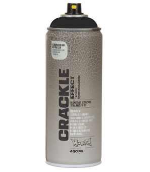Аэрозольная краска Montana CRACKLE Traffic Black/ кракелюр-эффект черный, 400 мл