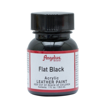Краска для кожи и ткани Angelus Leather Acrylic Paint 101 Flat black, 29,5 мл