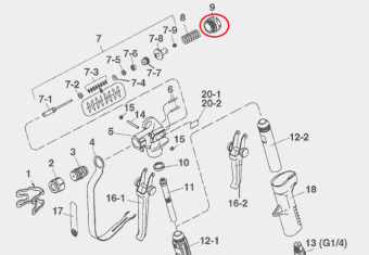 Iwata 93074790 Седло пружины иглы для пистолета ALG-7 TE WB