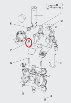Iwata 06357501 Болт с шестигранной головкой и шайбой для насоса DPS