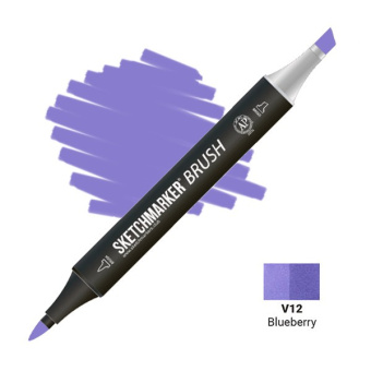Маркер SKETCHMARKER Brush V12 Blueberry