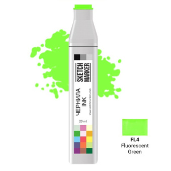 Чернила спиртовые SKETCHMARKER 22 мл цв. FL4 Fluorescent Green