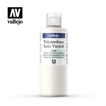 Vallejo Polyurethane Satin Varnish Полиуретановый сатиновый лак, 200 мл