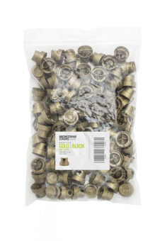 Кэп Montana Fat Cap Gold/Black, золотистый с черной вставкой, 5-25 см (уп. 50 шт.)