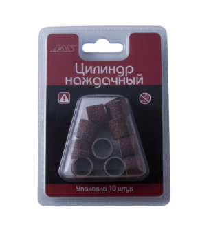 JAS 2421 Цилиндр наждачный, d 13 мм, зерно Р 60, 10 шт./уп., блистер