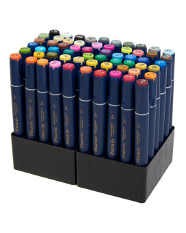 Набор спиртовых маркеров Finenolo в сумке-пенале (60 цв.)