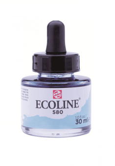 Акварель жидкая Ecoline банка 30 мл №580 Pastel blue (Синий пастельный)