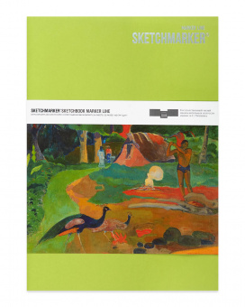 Sketchmarker Pushkinskiy Скетчбук Marker Line 17,6х25 см, 44 л, 160 г, Гоген, мягкая обложка, цв. лайм