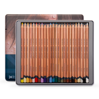 Derwent Набор цветных карандашей Lightfast 24 шт. в металлическом пенале