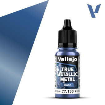 77130 Краска Vallejo True Metallic Metal - Ultramarine Blue Base (ультрамариновый синий), 18 мл