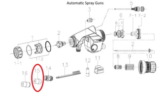 Штуцер воздушный 96802000 для Iwata Wider1A/2A