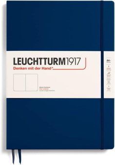 Leuchtturm1917 Блокнот Leuchtturm Master Slim, A4, 100 г/м2, 123 стр., нелинованный, твердая обложка, цвет Navy