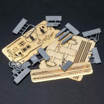 MiniWarPaint Пулемет Максима с патронными коробками и лентами, 1/35