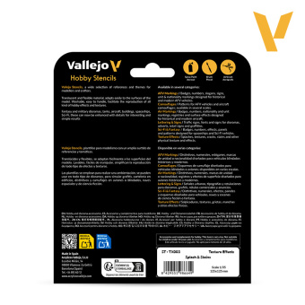 Трафарет Vallejo ST-TX003 Splash & Stains