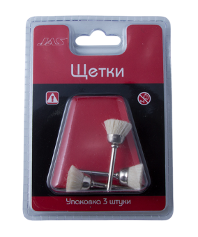 JAS 2042 Щетка шерсть, 12 мм, 3 шт./уп., блистер