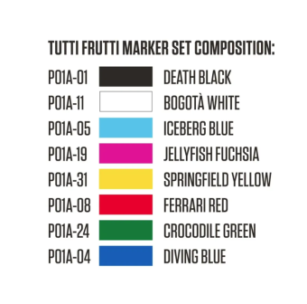 Набор маркеров Grog 01 APP Tutti Frutti (8 шт.)