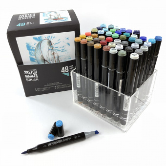 Набор маркеров Sketchmarker Brush Sea Style (48 шт. в пластиковом кейсе)