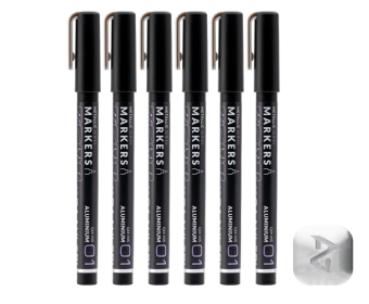 Набор маркеров Gaahleri Metallic Series X 6 Aluminium