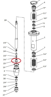 Iwata 04944760 Держатель клапана для насоса iCon