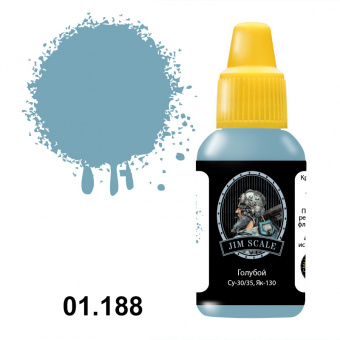 Краска акриловая Jim Scale 01.188 цвет голубой (Су-30/35, Як-130), 18 мл