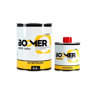 BOOMER TAHO 4:1 2020 Акриловый грунт-наполнитель + отвердитель, серый, 0,8 + 0,2 л
