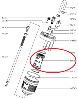 SATA 81158 Внутренний сменный блок для увлажнителя воздуха респираторов